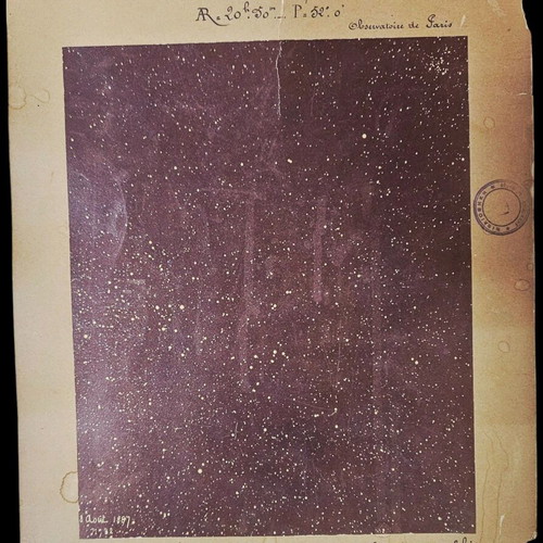 Set of 2 authentic 1887 astrophotographs from Paris Observatory like new