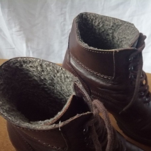 Robin Rose women's brown leather lace-up boots size 39