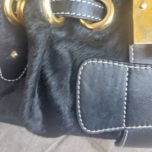 Jimmy Choo bag pony skin leather like new, black