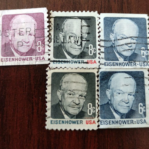 American stamps used, General Eisenhower