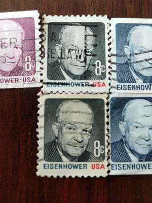 American stamps used, General Eisenhower
