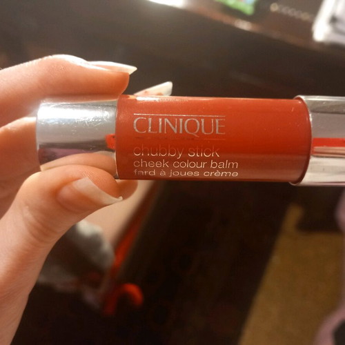 Clinique stick blush used, shade Roly poly rosy