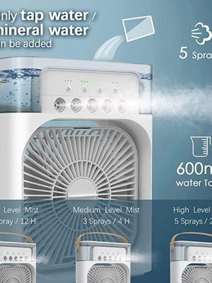 Air Cooler Fan New with LED Light and USB
