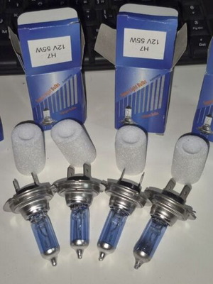 H7 12V 55W Xenon White 6000K car bulbs, pack of 4