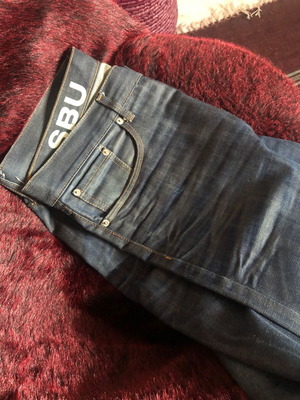 SBU men's denim pants used, size XL, blue