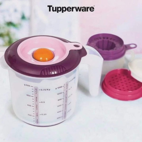 Tupperware Mixing Jug 1.25lt New, Pink Shades