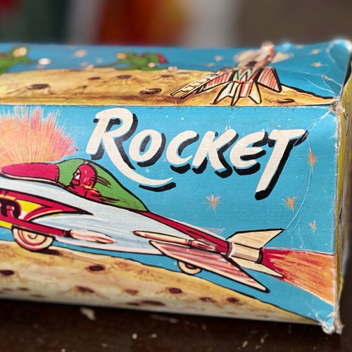 Rocket Greek vintage toy used, with box