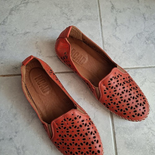 Road leather moccasins ballerinas new, size 39, red