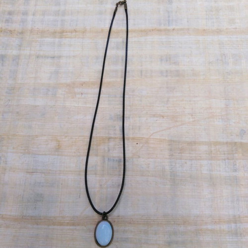 Handmade pendant with opalite and bronze cabochon new