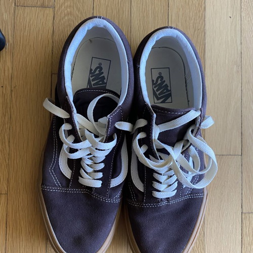 Vans Old Skool brown suede shoes with gum sole, EU 44
