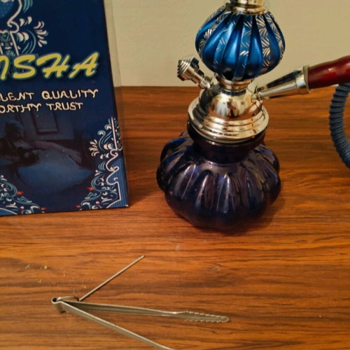 Shisha hookah small 25cm blue (brand new)