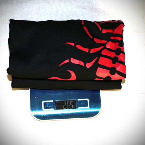 Work T-Shirt Scorpio long sleeve vintage size M black red cotton