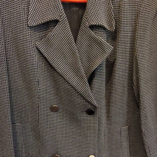 FIDELE jacket with fur like new, black and brown