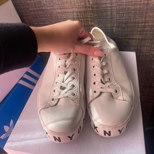 DKNY sneakers used, white, size 38, athletic