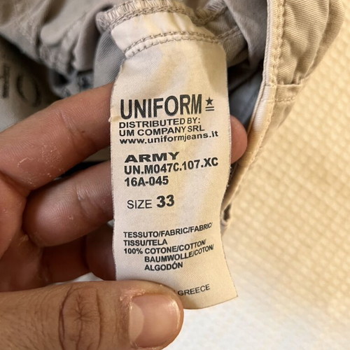Cargo Bermuda shorts Uniform Jeans beige like new, size 33
