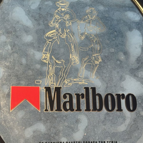 Marlboro Vintage Mirror used with original oxidation 53x44