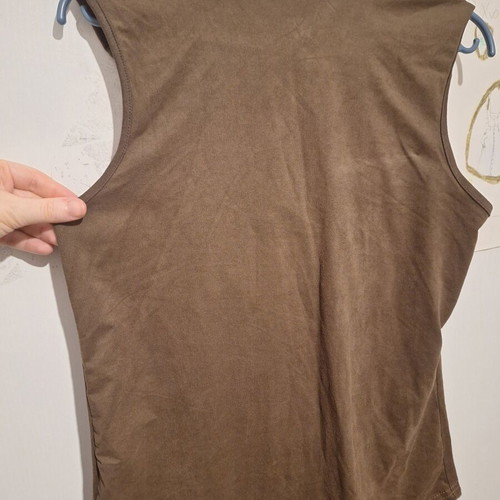 Velour Pin Up blouse like new, brown, sizes M-L