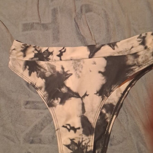 Decoro swimsuit used, strapless, size S, black and white