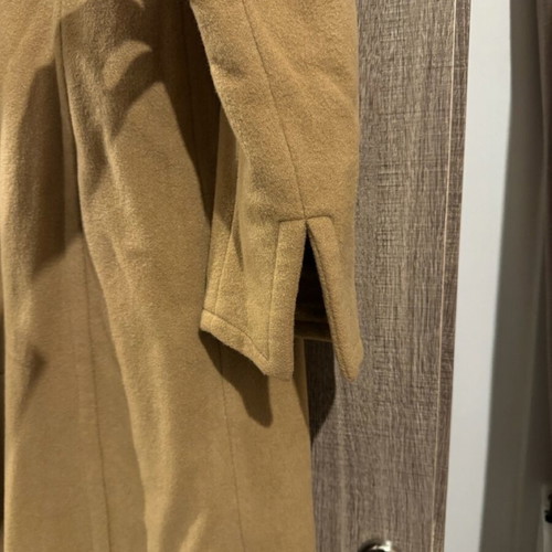 Oltre women's wool coat like new, medium length, beige brown, size L