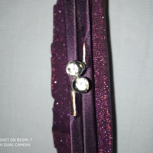 Achilleas evening bag purple like new with chain