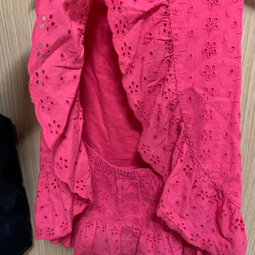 Polo Ralph Lauren Fuchsia Sangallo Top with Back Opening like new