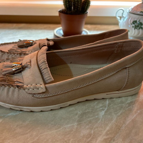 Graceland women's moccasins like new, size 41, eco suede