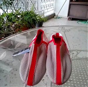 Casual παπούτσια B@S μπεζ και κοκκινου χρώματος, 42 νούμερo, αφορετα