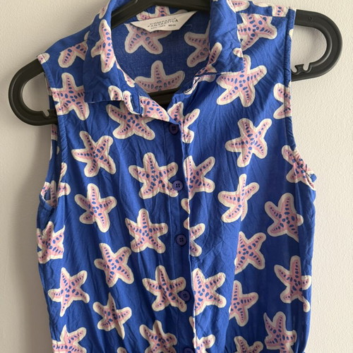 Compania Fantastica women's blue and pink jumpsuit