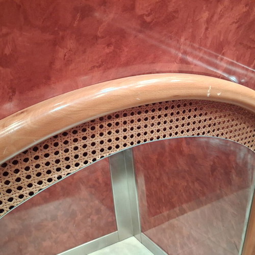 Mirror used with wood frame