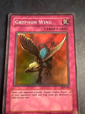 Gryphon Wing Yu-Gi-Oh! card used SDP