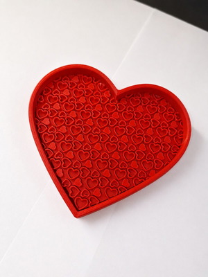 3D Printed Makeup Brush Cleaner Heart Red new