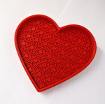 3D Printed Makeup Brush Cleaner Heart Red new