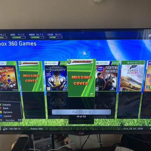 Xbox 360 Slim console 250GB with Kinect and 54 games