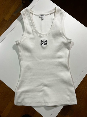 Loewe Anagram tank top από βαμβακερό μείγμα, μέγεθος S, σαν καινούργιο, άσπρο