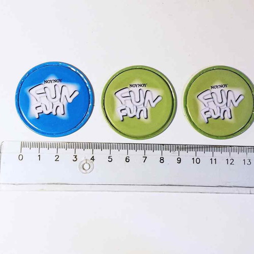 Nounou Fun Fun metal caps set of three with dinosaur theme used