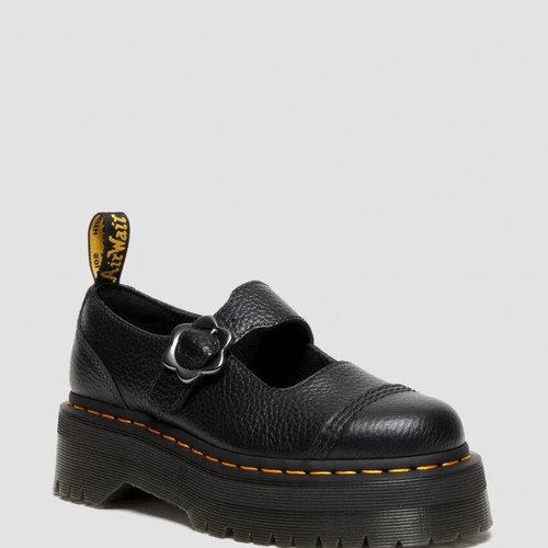 Dr. Martens Addina Flower Buckle leather platform shoes like new, size 40
