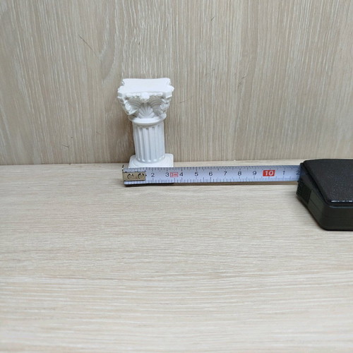 Miniature Corinthian column new, white resin