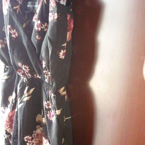 MELA LONDON floral print black jumpsuit medium used