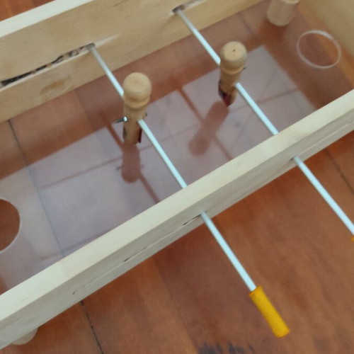 Wooden Foosball Table with Ping Pong Ball New