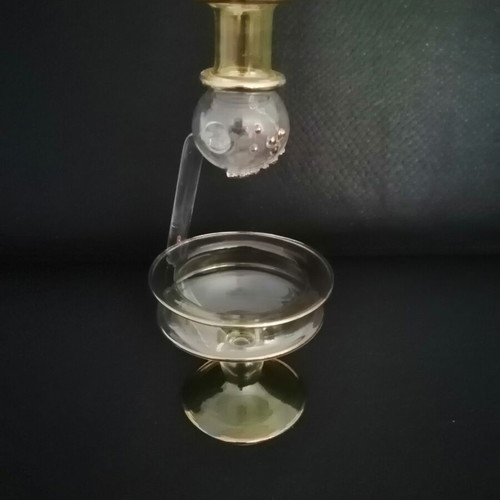 Handmade Egyptian essential oil diffuser Pyrex glass with gold details new