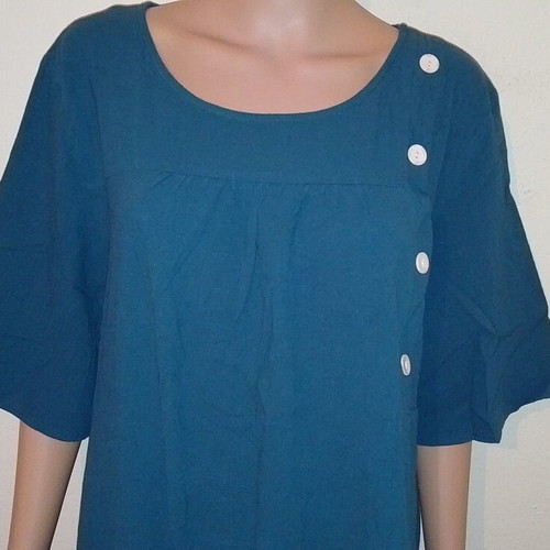Linen dress navy blue XXL new, length 136cm, chest 122cm, waist 127cm