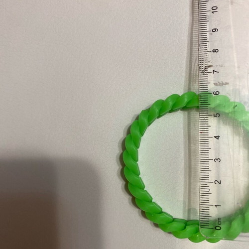 Silicone bracelets like new, green phosphorescent and orange