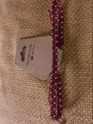 Macrame anklet new, multicolor, adjustable