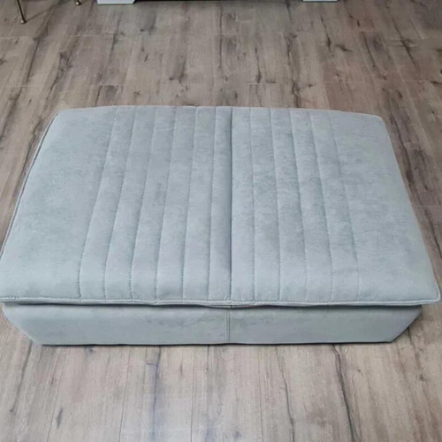 Large gray fabric stool with storage function new