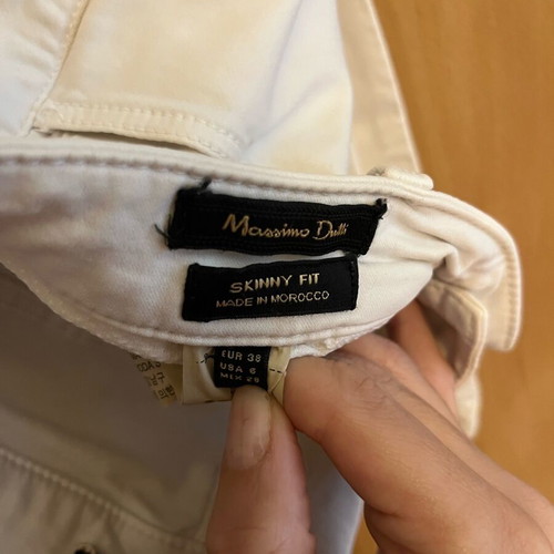 Massimo Dutti white fitted jeans like new