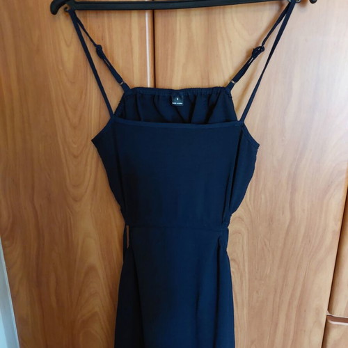 Dress small, new, dark blue, backless