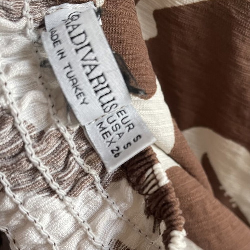 Stradivarius dress size S, white and brown