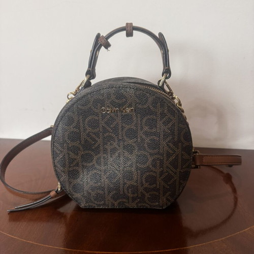 Calvin Klein round crossbody bag, brown