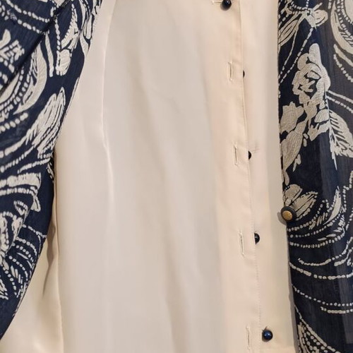 Spring coat like new with integrated shirt, black and gray XXL
