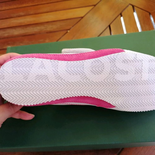 Lacoste Дамски Кожени Обувки Номер 39 Бели с Фуксия Детайли Нови